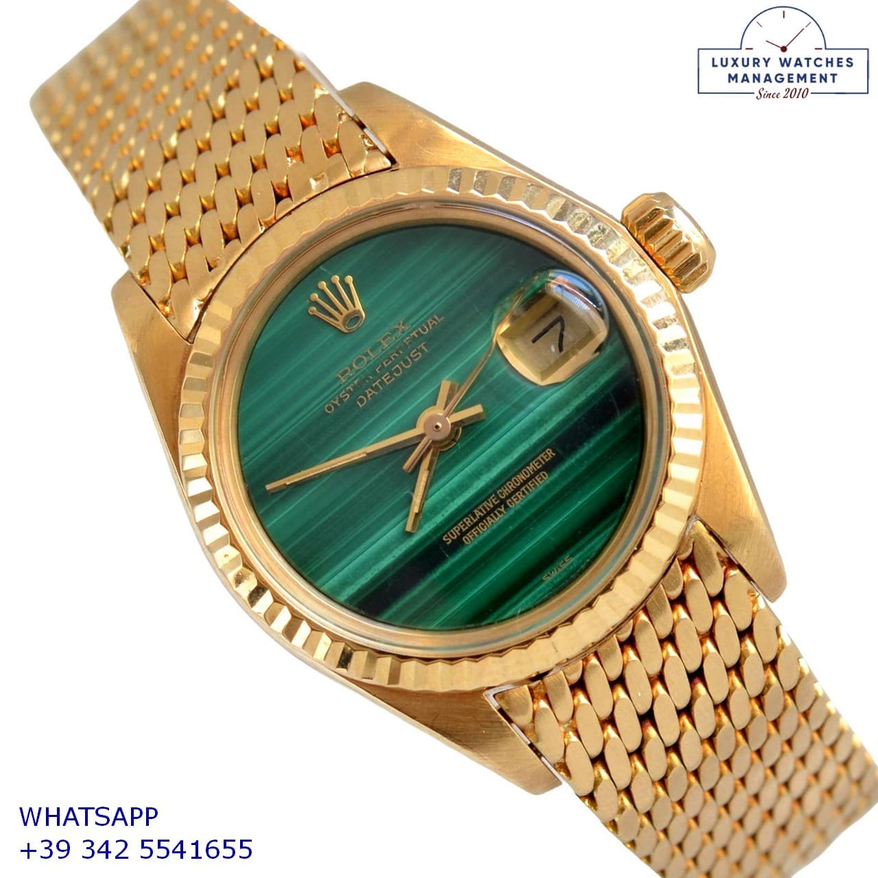 ROLEX DATEJUST Datejust 6917 Ladies 26MM Malachite green dial yellow gold 18KT