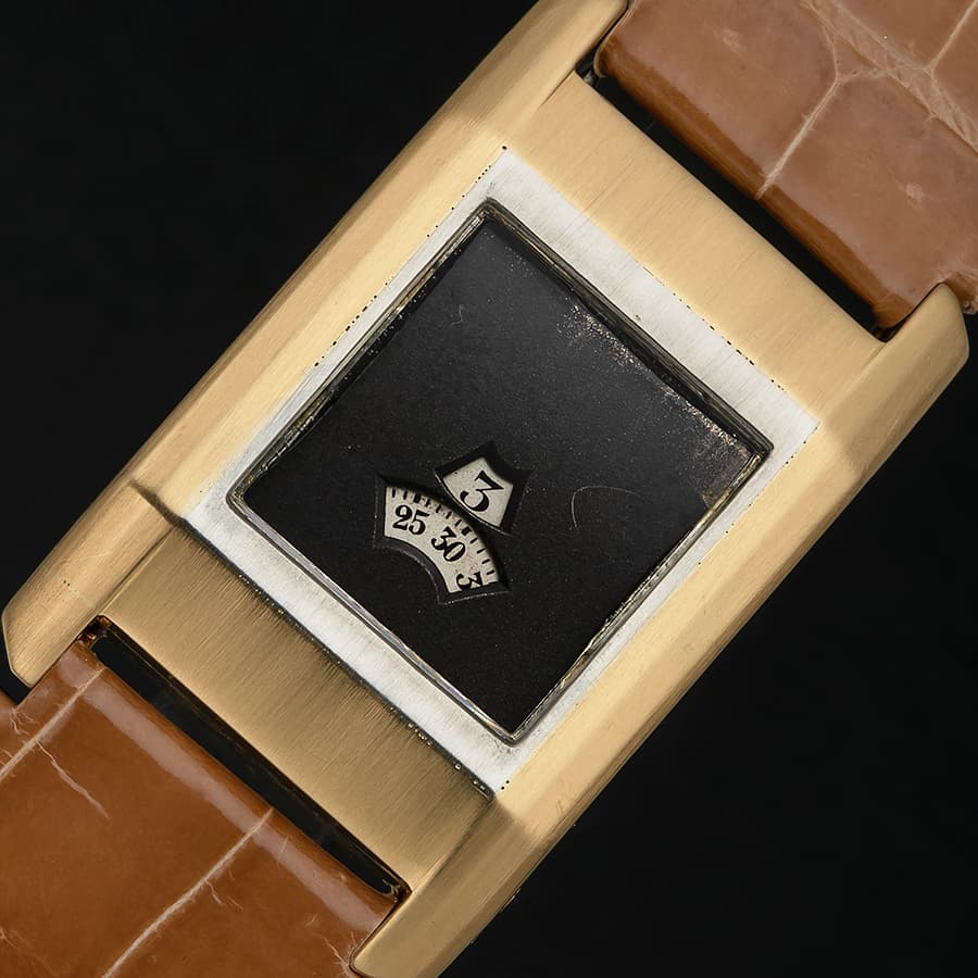 BLANCPAIN VINTAGE MODEL 18K Solid Gold Rectangular "JUNPPING HOUR" 30mm×45mm Big Case