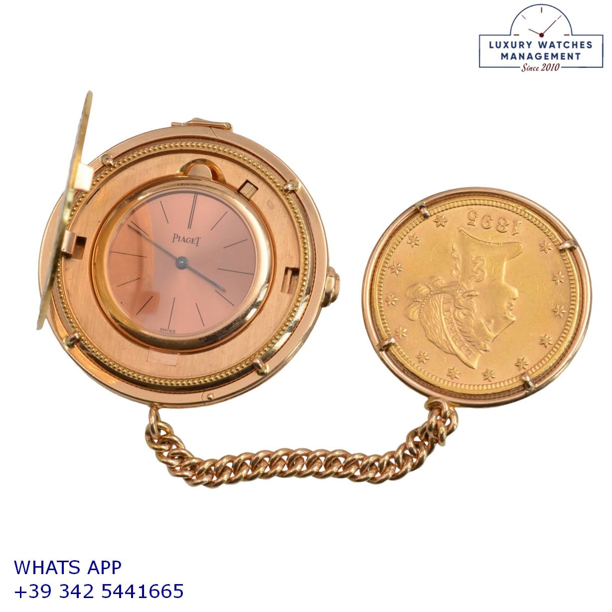 PIAGET POCKET WATCH Coin watch 20 dollars U.S.A. to double eagle yellow gold 18KT