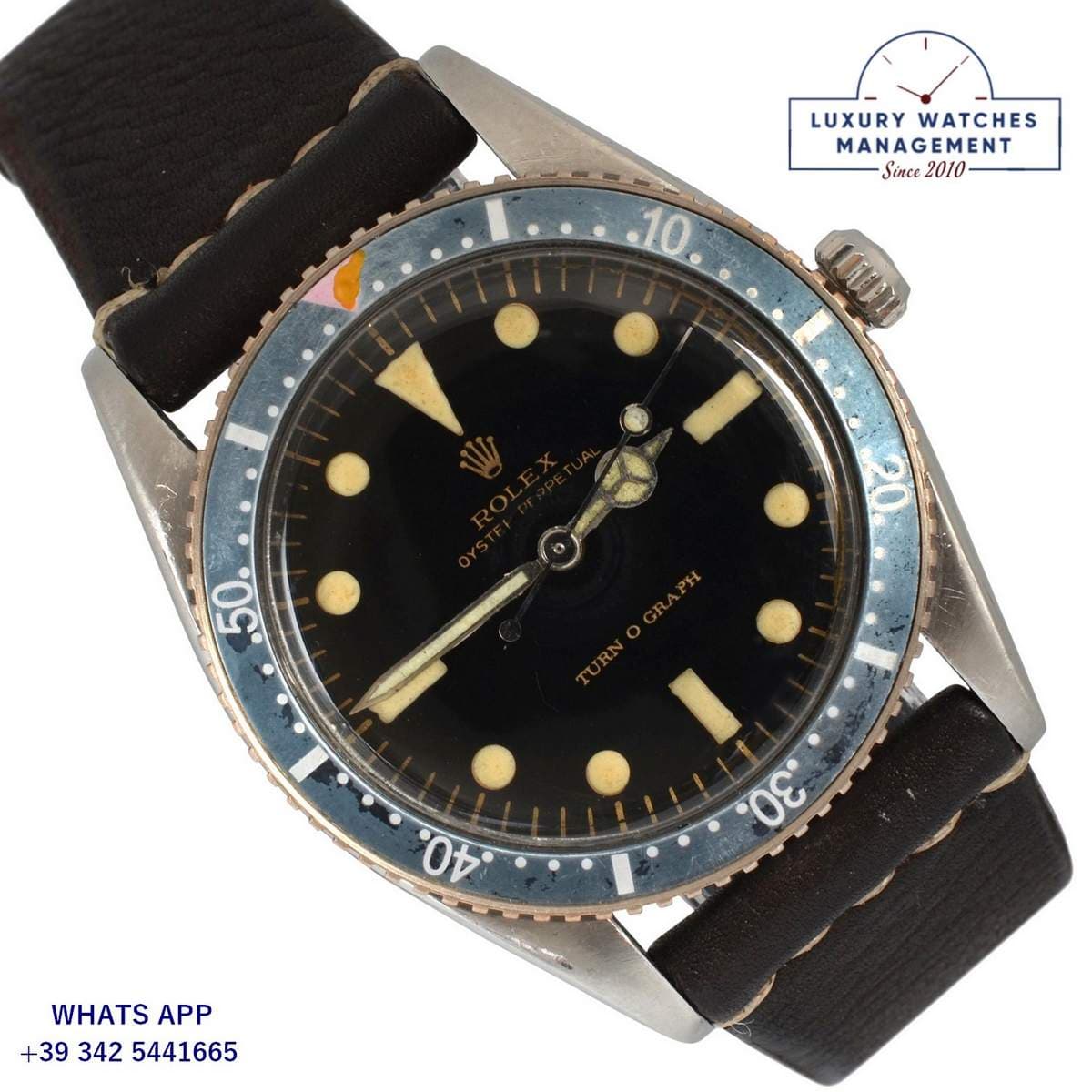 ROLEX OTHER Turn-O-Graph 6202 Tropical galvanic glossy gilt dial 1953