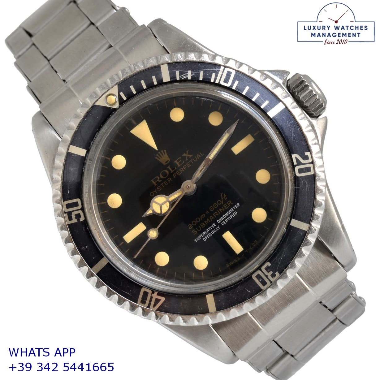 ROLEX SUBMARINER Submariner 5512 No date glossy 4 Lines dial 1960