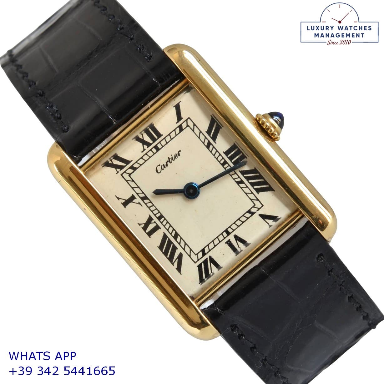CARTIER TANK London Tank Louis JC Cartier Large extra-flat Ivory dial gold 18KT