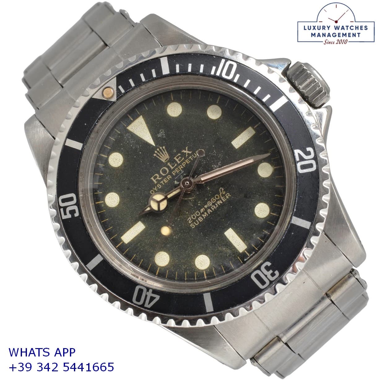 ROLEX SUBMARINER Submariner 5513 Eagle Beak underline gilt dial Full Set 1962