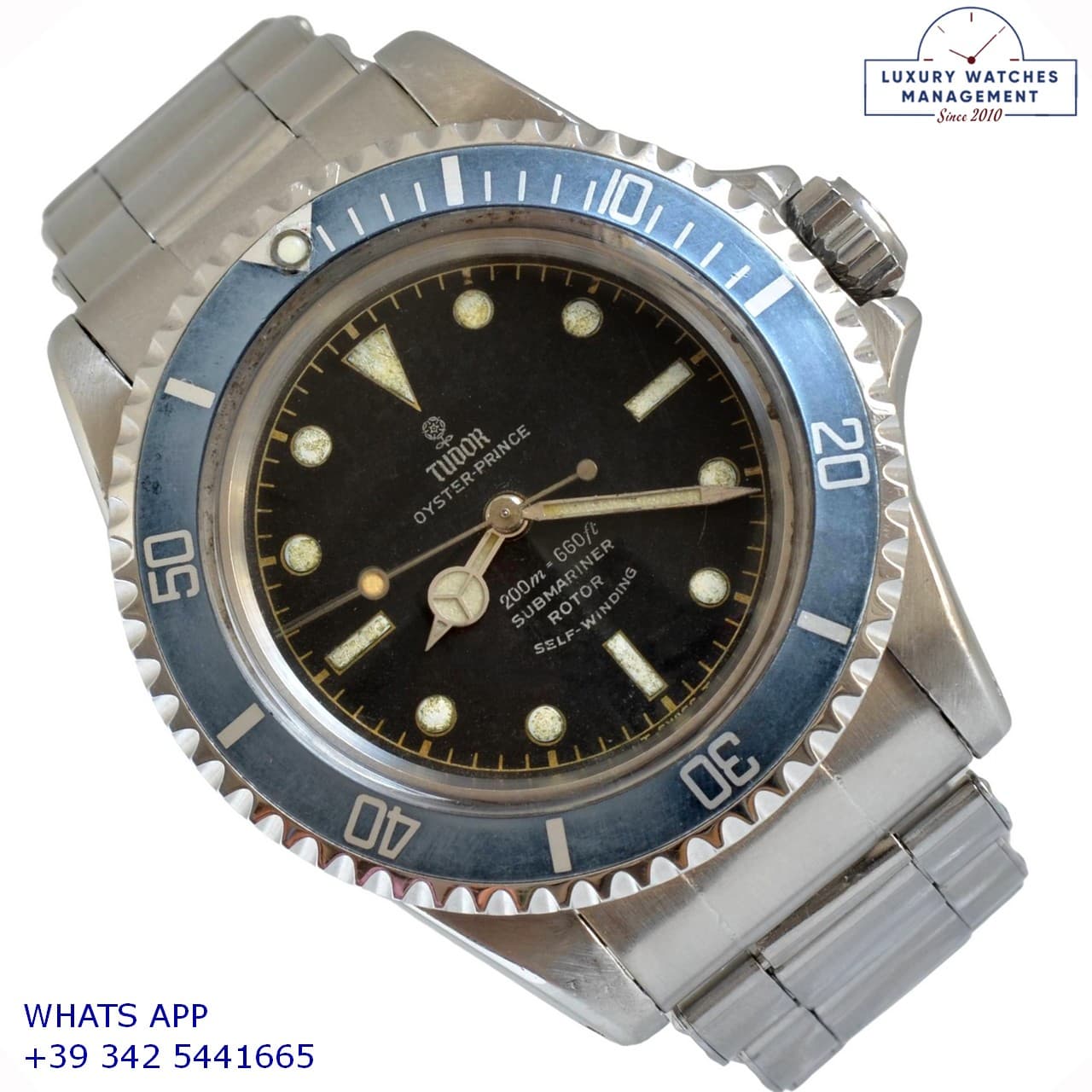 TUDOR SUBMARINER Submariner 7928 Rosellina tritium dial 1965