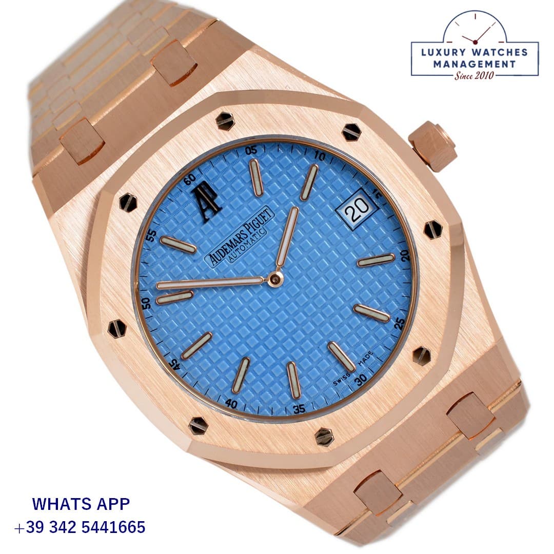 AUDEMARS PIGUET OTHERS Royal Oak 15202OR Jumbo Extra-Thin blue turquoise dial rose gold 18KT