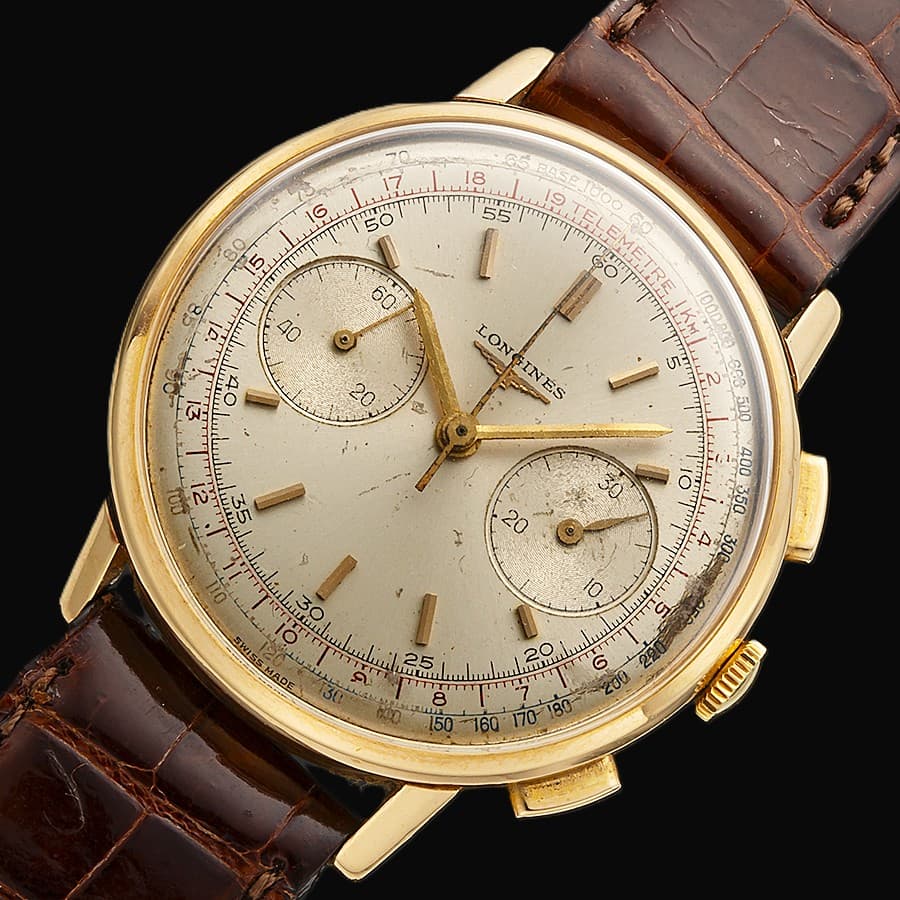 LONGINES VINTAGE MODEL Ref.4717 18k Solid gold Flyback Chronogrpah caliber.30ch