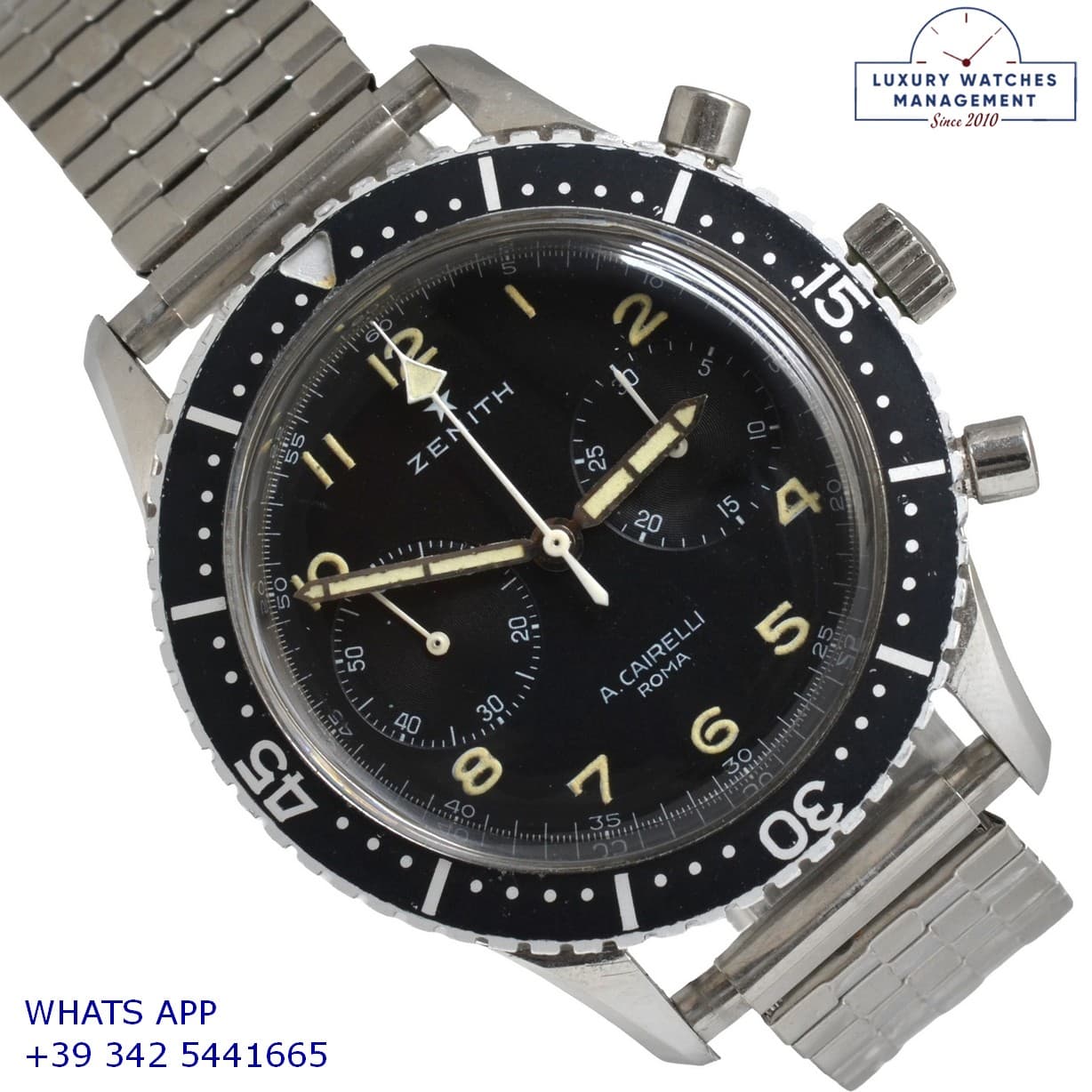 ZENITH VINTAGE MODEL CAIRELLI Roma M.M. CP-2 A. A.M.I. Italian Military Army 1960