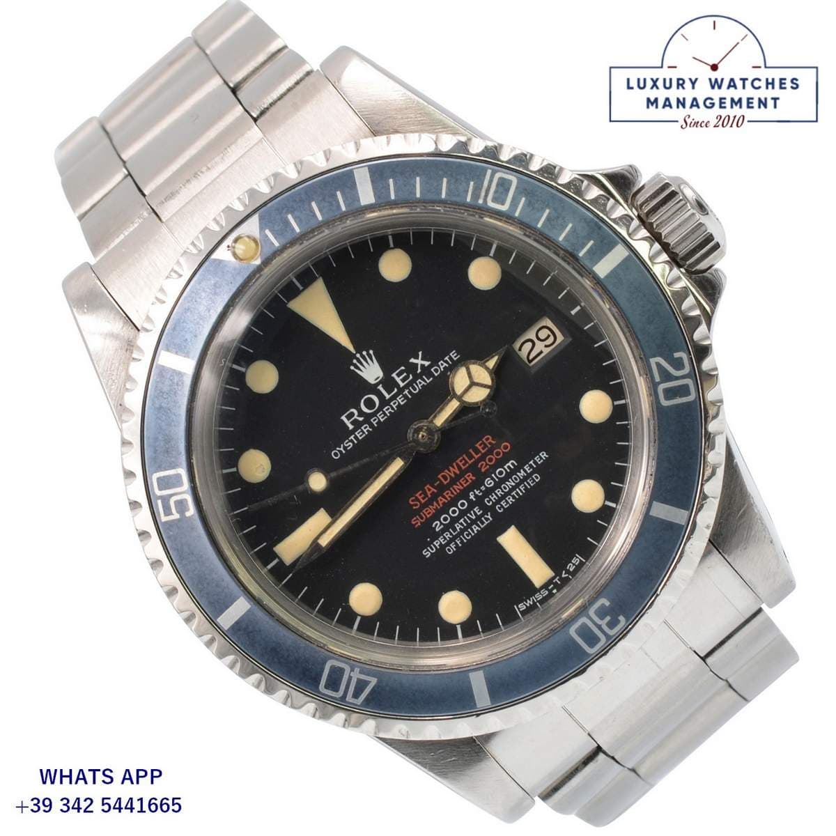 ROLEX SEA-DWELLER Sea-Dweller 1665 double red written MK2 dial Full Set 1973’s