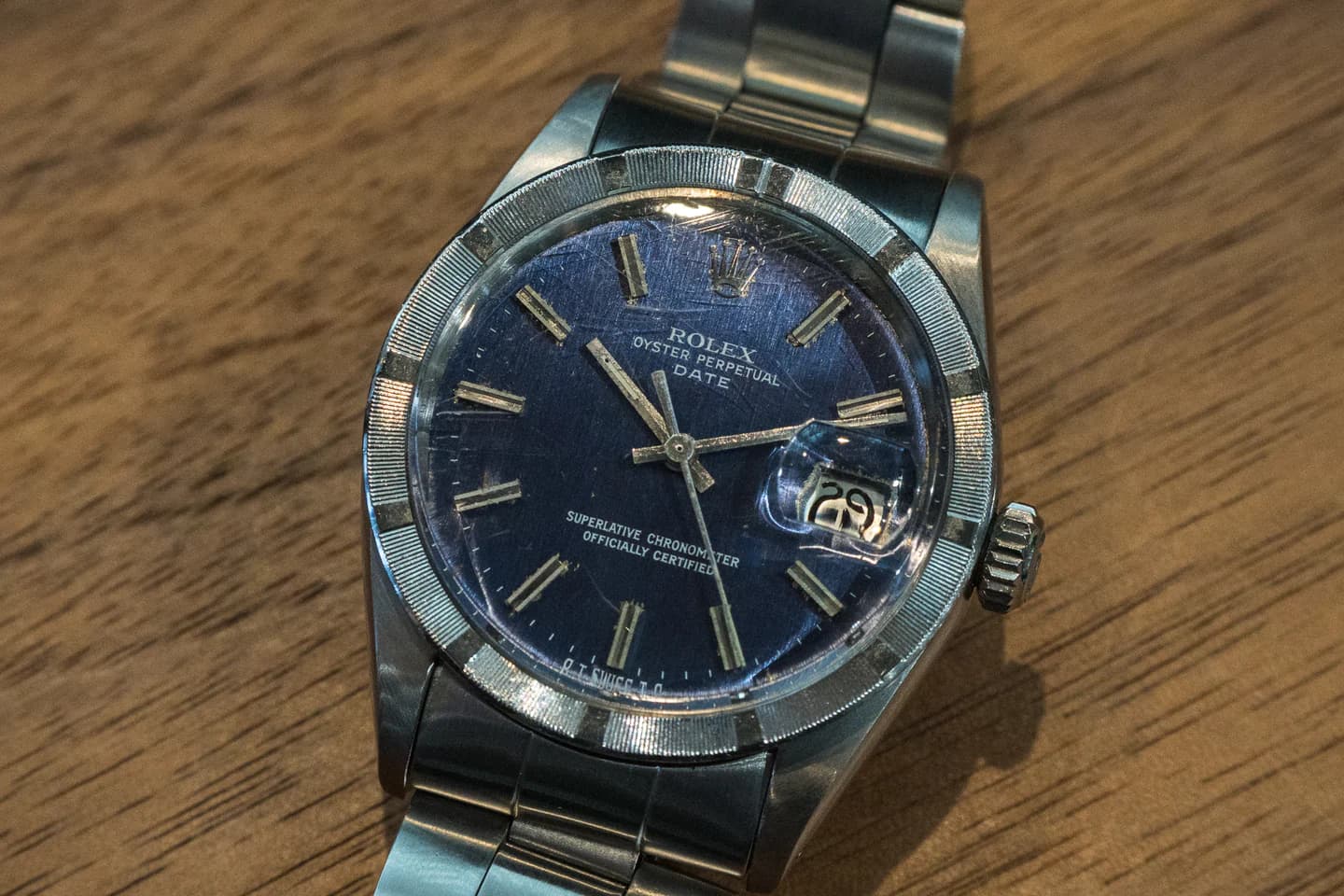 ROLEX PERPETUAL ROLEX / 時計 ロレックス オイスターパーペチュアルデイト 1501 シグマダイヤル ブルー 1971年製