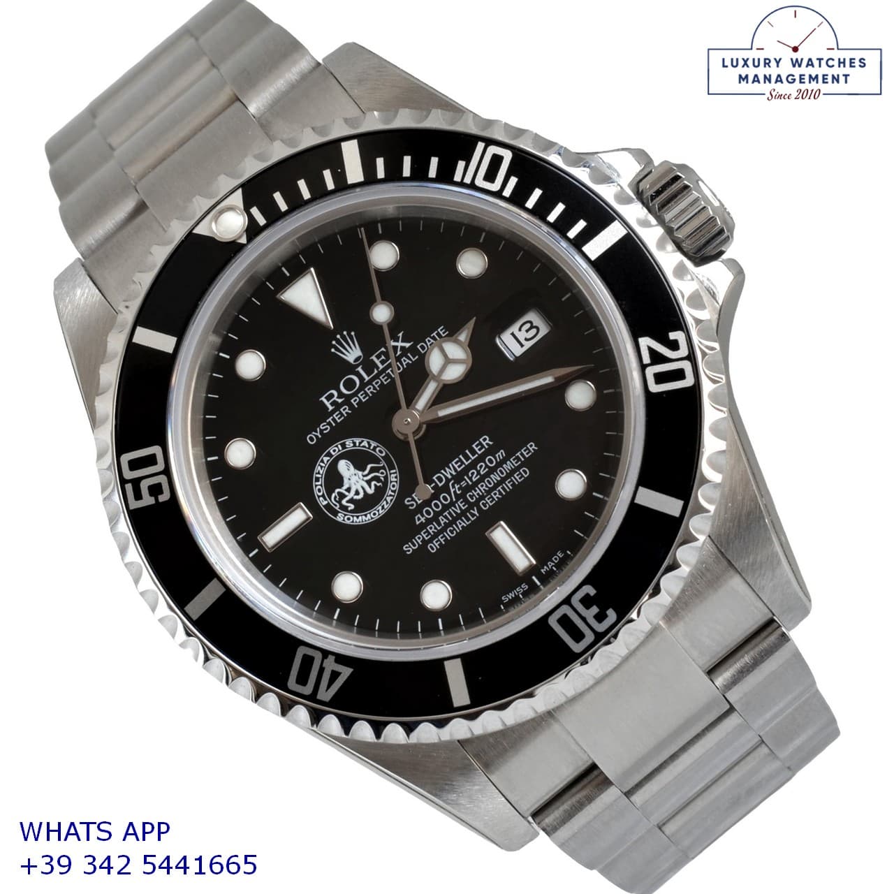 ROLEX SEA-DWELLER Sea-Dweller 16600 Date “Polipetto” Italian Police assigned NOS