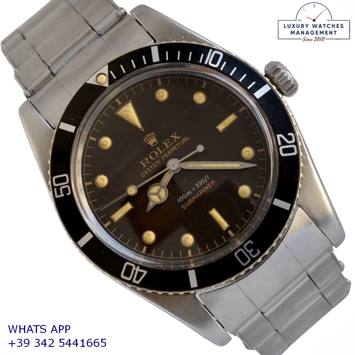 ROLEX SUBMARINER Submariner 5508 “James Bond” brown to tritium dial 1959 TOP Condition