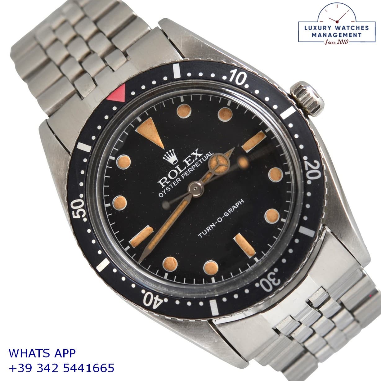 ROLEX SUBMARINER Turn-O-Graph 6202 black matte dial 1953