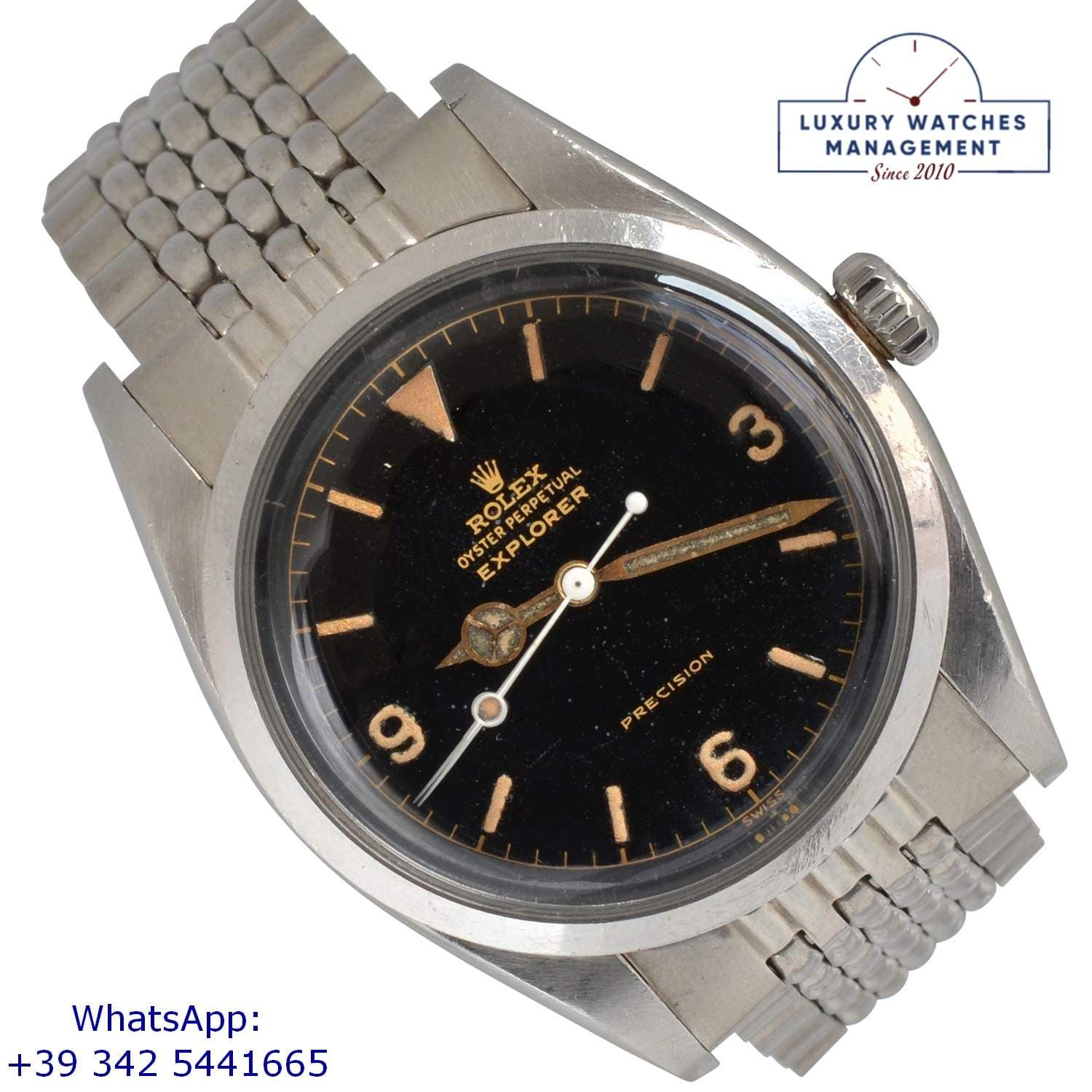 ROLEX EXPLORER I Explorer 6150 Precision Galvanic gilt radium dial very rare 1953’s