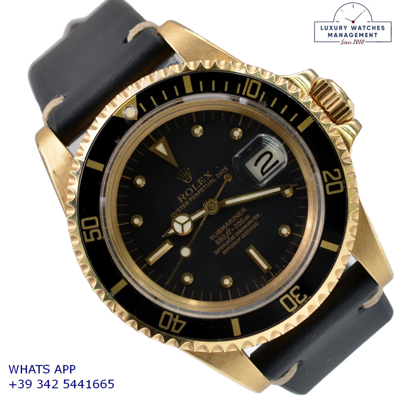 ROLEX SUBMARINER Submariner Date 1680/8 black nipple dial yellow gold 18KT