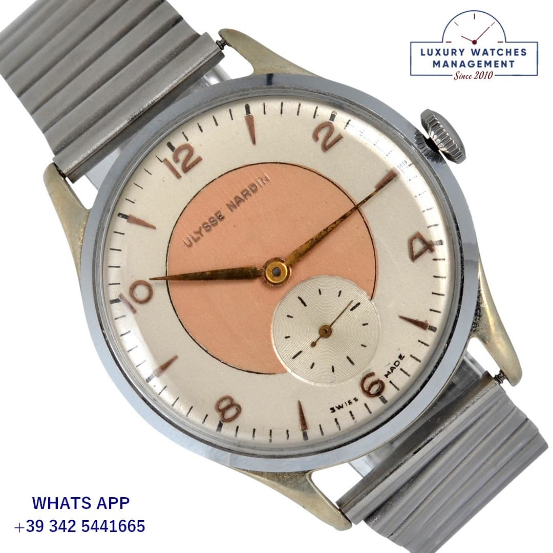ULYSSE NARDIN VINTAGE MODEL Classic Jumbo salmon dial very rare 1940's
