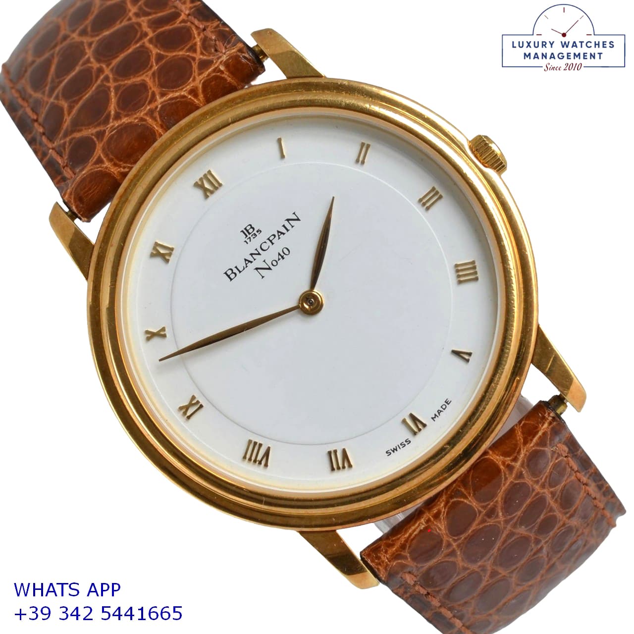 BLANCPAIN VILLERET Villeret Classic 34MM white dial yellow gold 18KT Full Set Like NEW