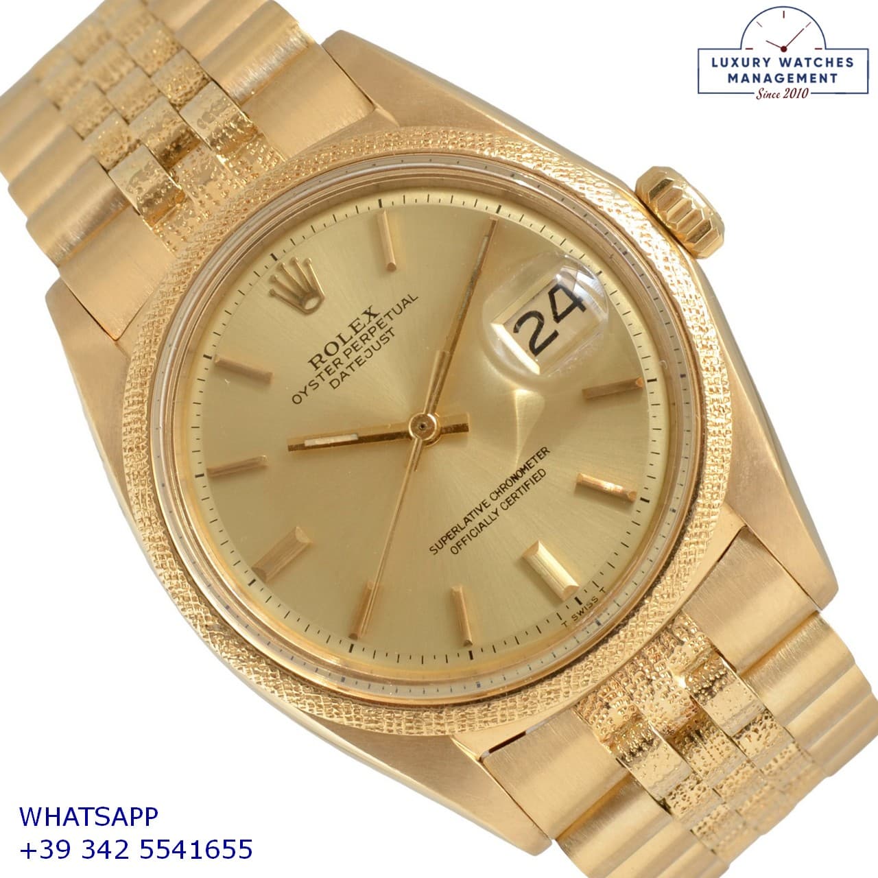 ROLEX DATEJUST Datejust 1611 Champagne dial yellow gold 18KT Full Set 1972