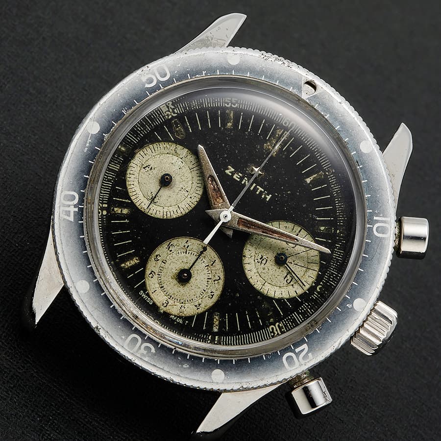 ZENITH VINTAGE MODEL SUB-SEA Ref.A277 Turning Bezel DIVER CHRONOGRAPH" Water Proof Screw B