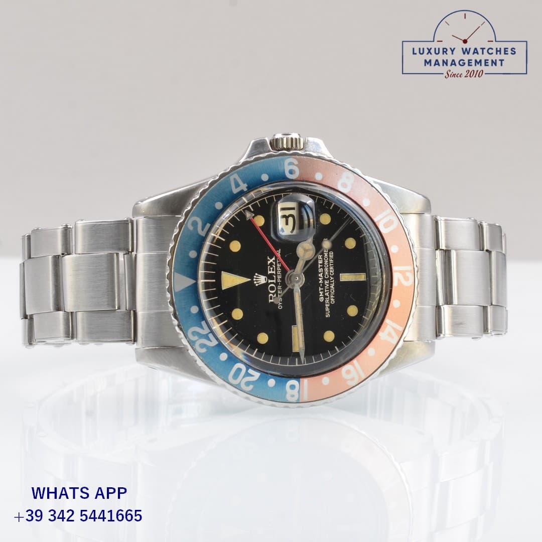 ROLEX GMT-MASTER GMT Master 1675 Cornino glossy silver dial 1962's