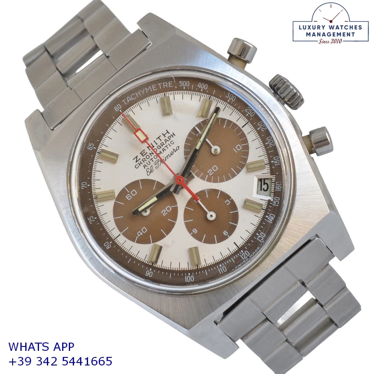 ZENITH OTHER El Primero chronograph A384 Tropical dial Gay Freres bracelet 1971