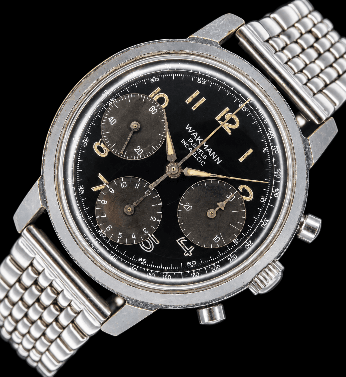BREITLING OTHER Wakmann Watch Co Venus Cal.178 Chronograph Made in France 37mm Chrome