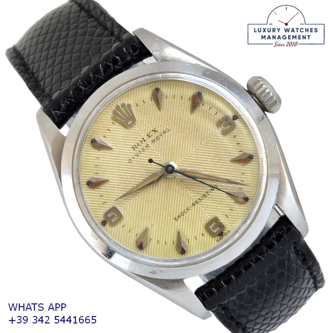 ROLEX OTHER Oyster Royal 31MM 6444 Shock Resisting Herringbone vory dial 1956’s