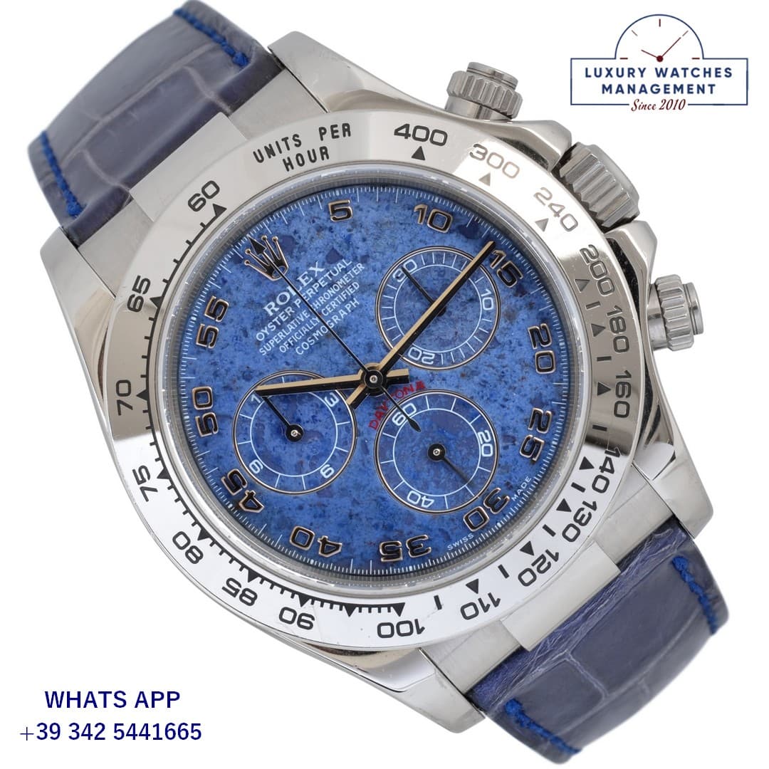 ROLEX DAYTONA Daytona 116519 Blue Sodalite dial Arabic indexes Full Set 2002's