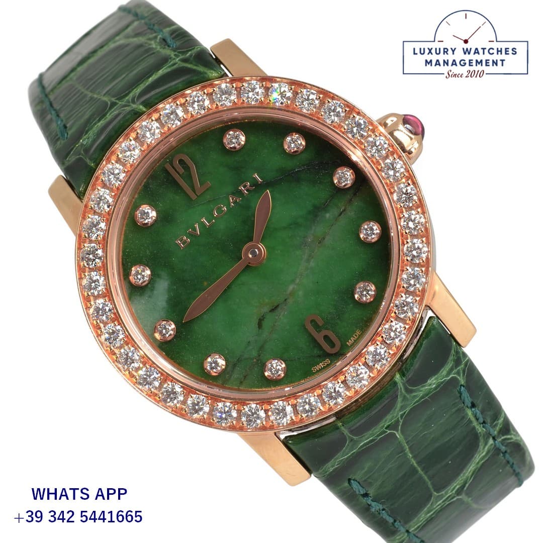 BVLGARI OTHERS Bvlgari Ladies 33MM Factory diamonds and Imperial Jade rose gold 18KT