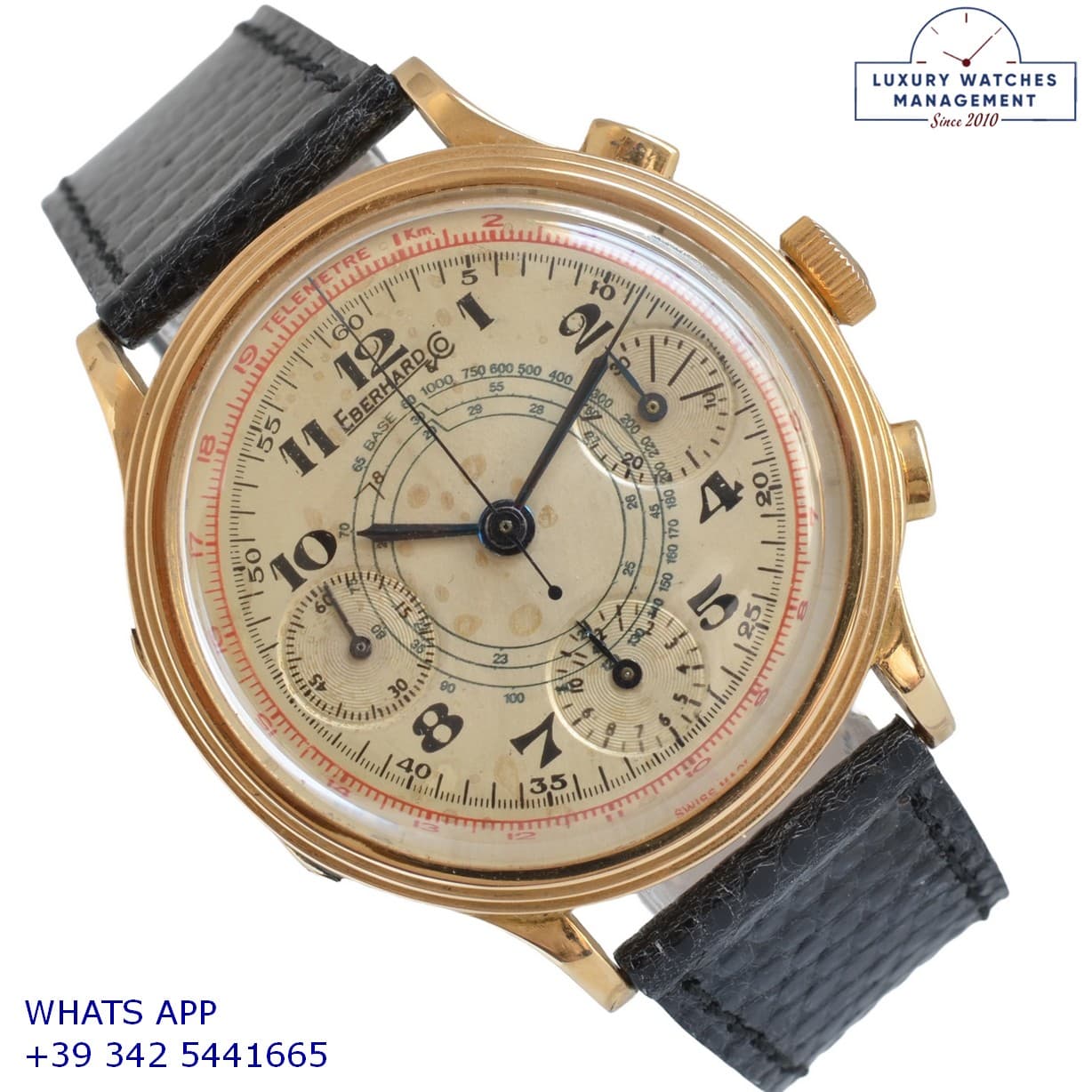 EBERHARD VINTAGE MODEL Pre-Extrafort Oversize split-seconds chronograph yellow gold 18KT 1942