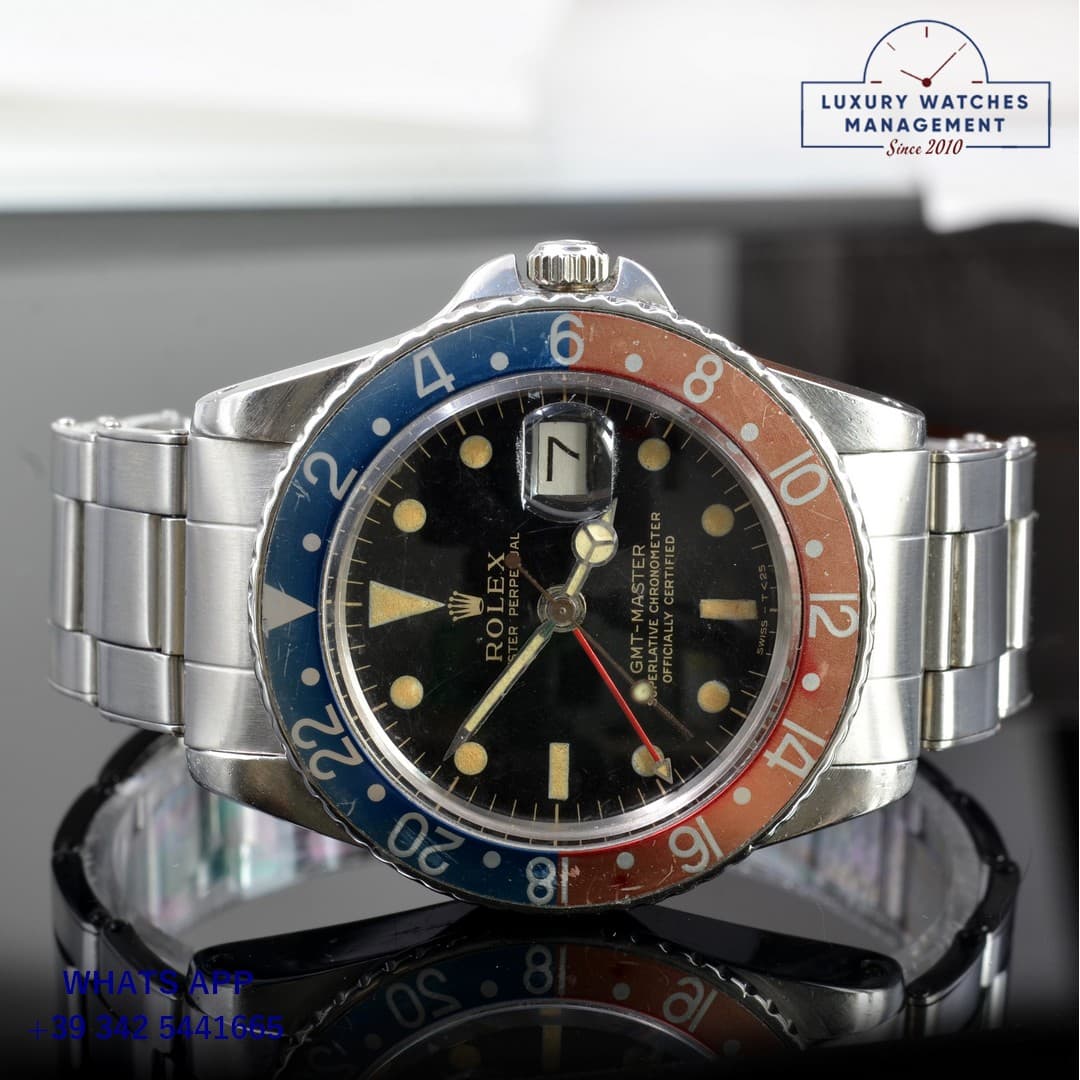 ROLEX GMT-MASTER GMT Master 1675 Cornino Tropical gilt dial 1964’s