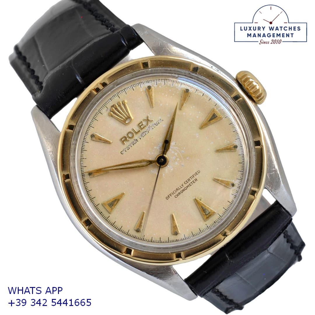 ROLEX PERPETUAL Oyster Perpetual 6117 35MM Semi Bubbleback OCC Radium Ivory automatic