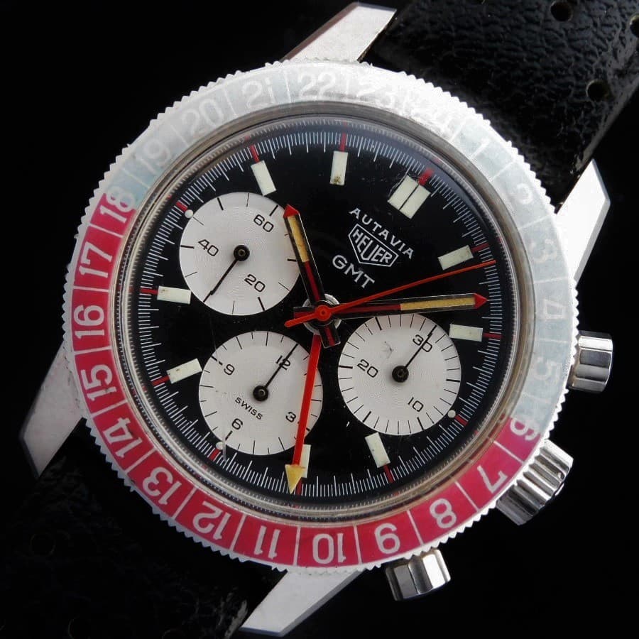 TAG HEUER AUTAVIA The First Generation 24 Hours Turning Bezel AUTAVIA Red 24h & 3hands