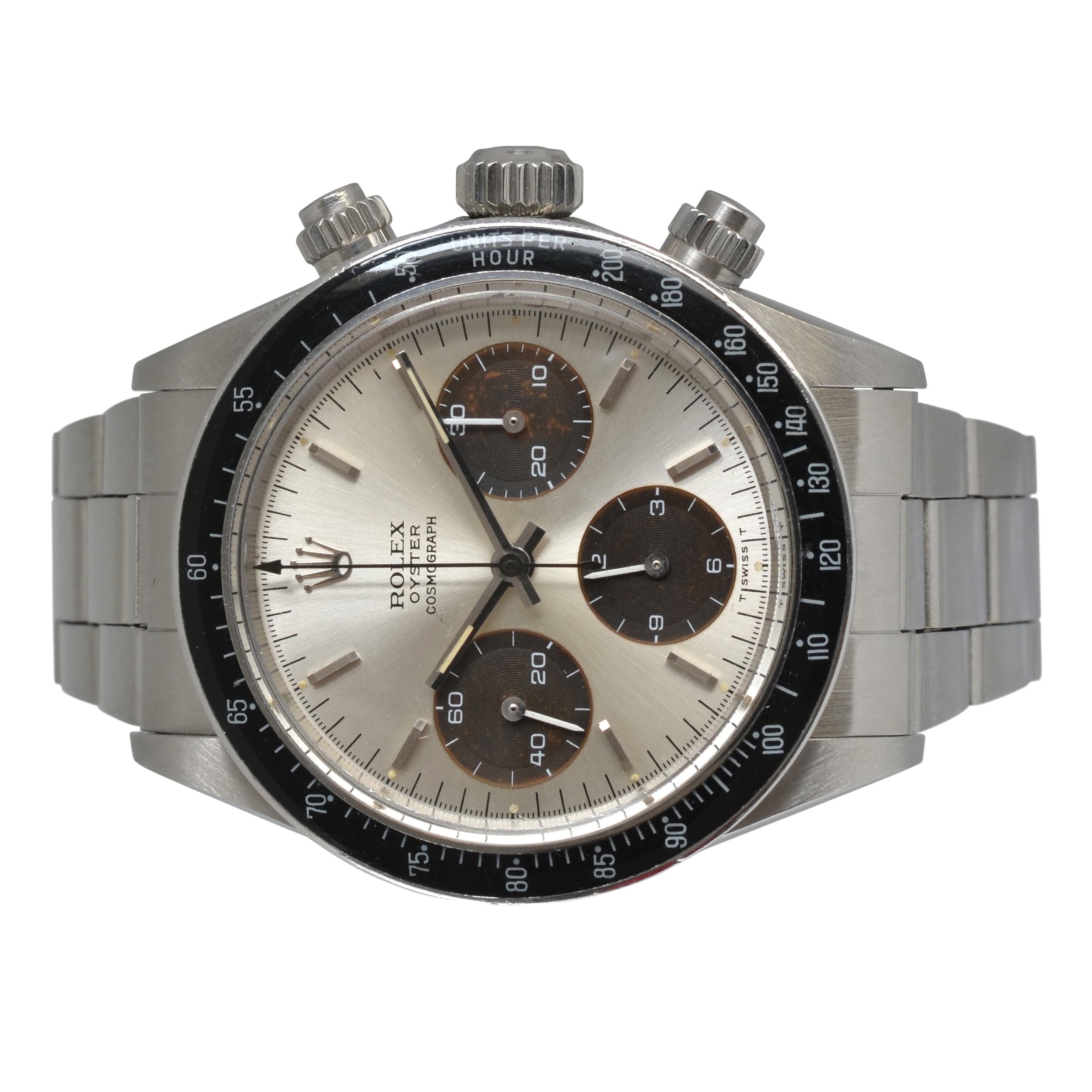 ROLEX VINTAGE MODEL Cosmograph 6263 silver dial with brown subdials Full Set 1972’s