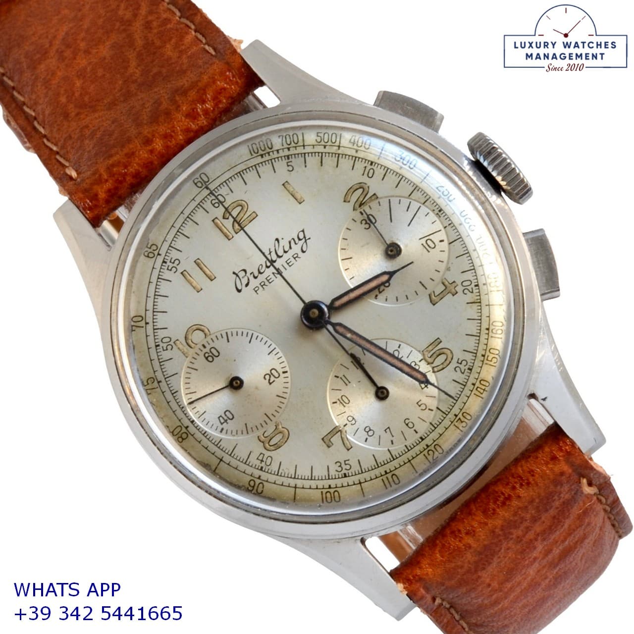 BREITLING VINTAGE MODEL Premier 787 chronograph caliber venus 178 steel 1940