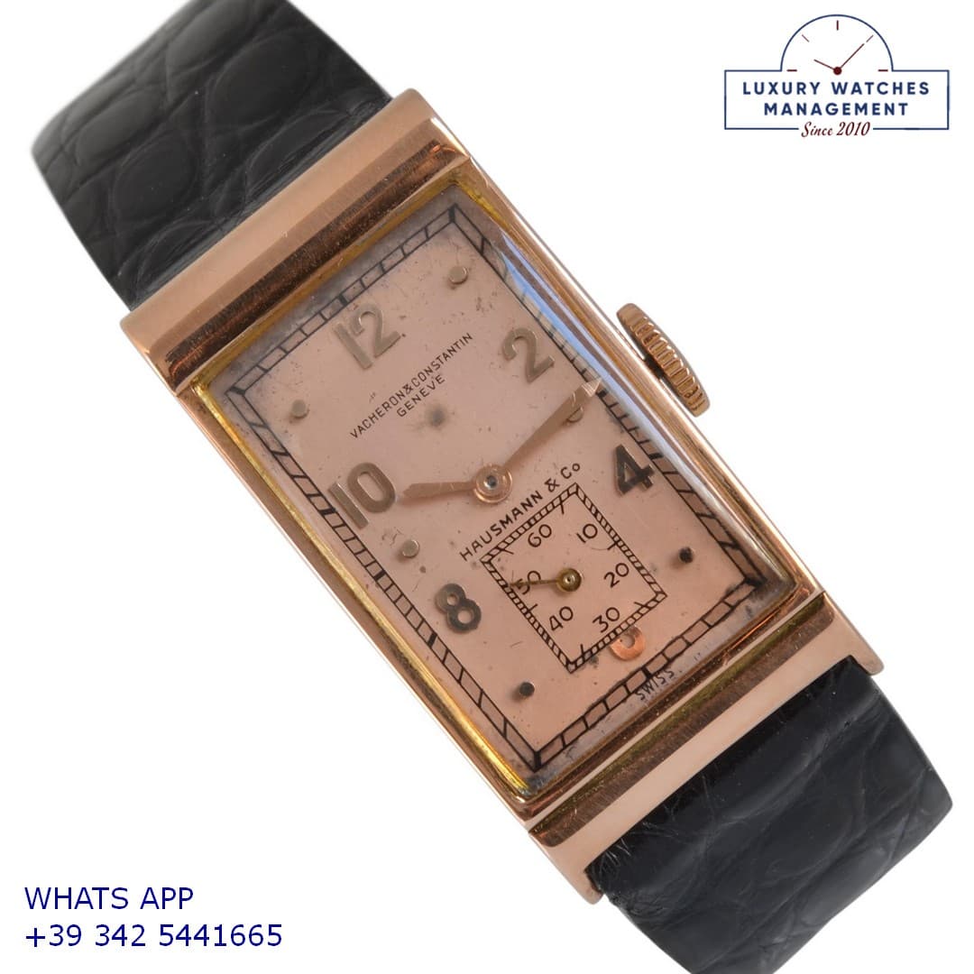 VACHERON CONSTANTIN VINTAGE MODELS The Doctor's watch 4033 signed by Hausmann & Co. Pink Gold 18KT 1941’s