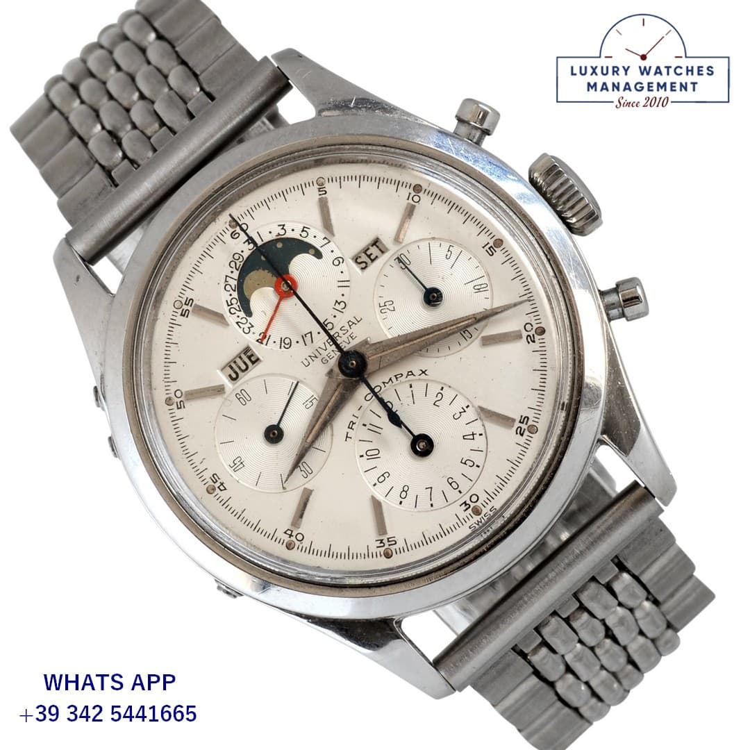 UNIVERSAL GENEVE COMPAX MODEL Chronograph 22297-3 Tri-Compax full calendar Moonphase TOP Condition
