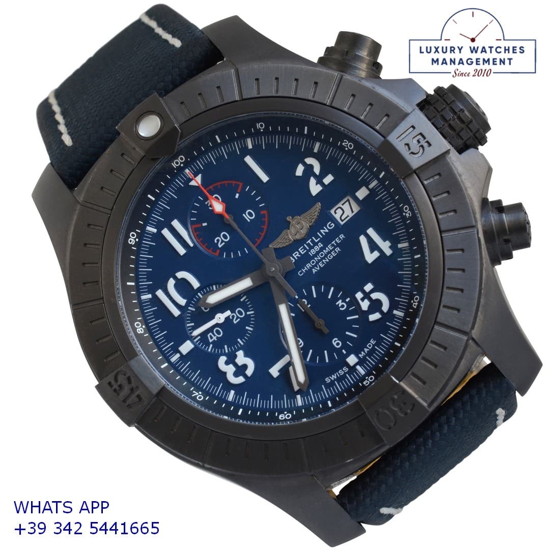 BREITLING OTHER Super Avenger 48 Night Mission Chronograph blue dial Full Set 2020’s