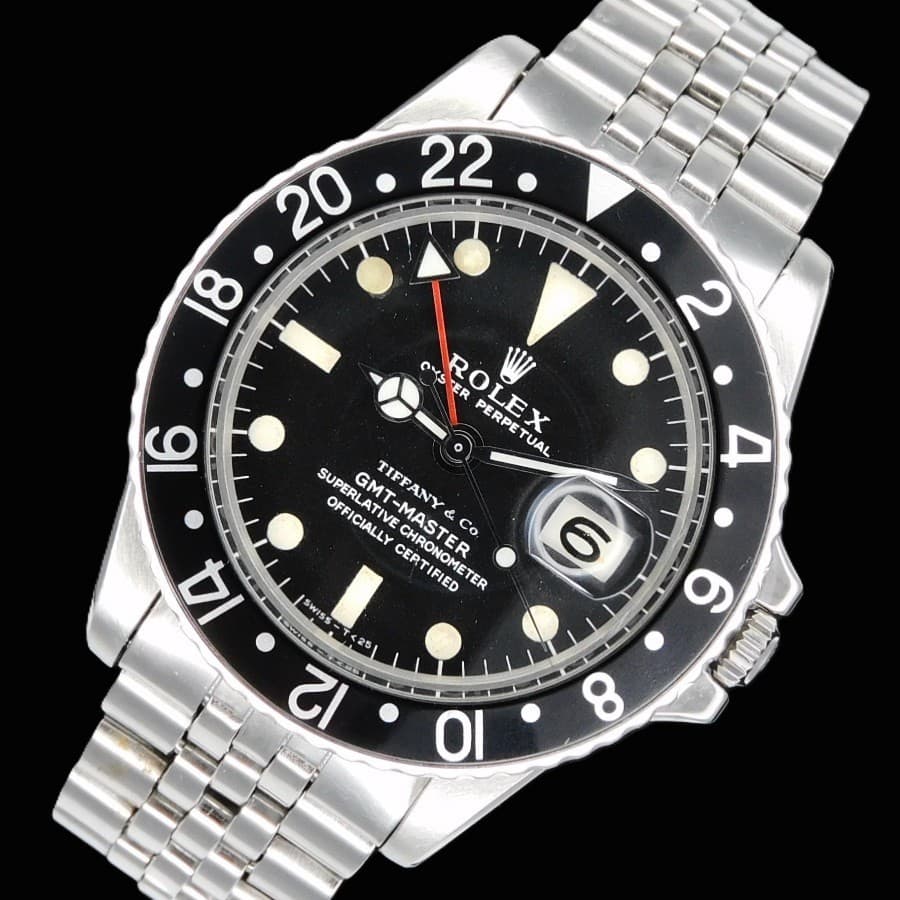 ROLEX GMT-MASTER jUST SERVICED BY ROLEX "TIFFANY & CO" 1675 GMT-MASTER 1968's ロングE